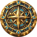 Gold achievement badge